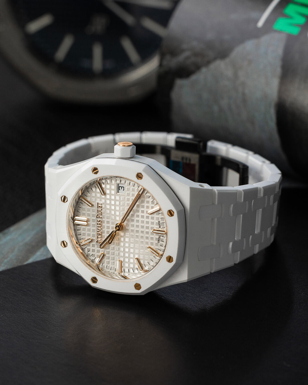 AUDEMARS PIGUET 77350BA WHITE NEW FULL SET - Image 11