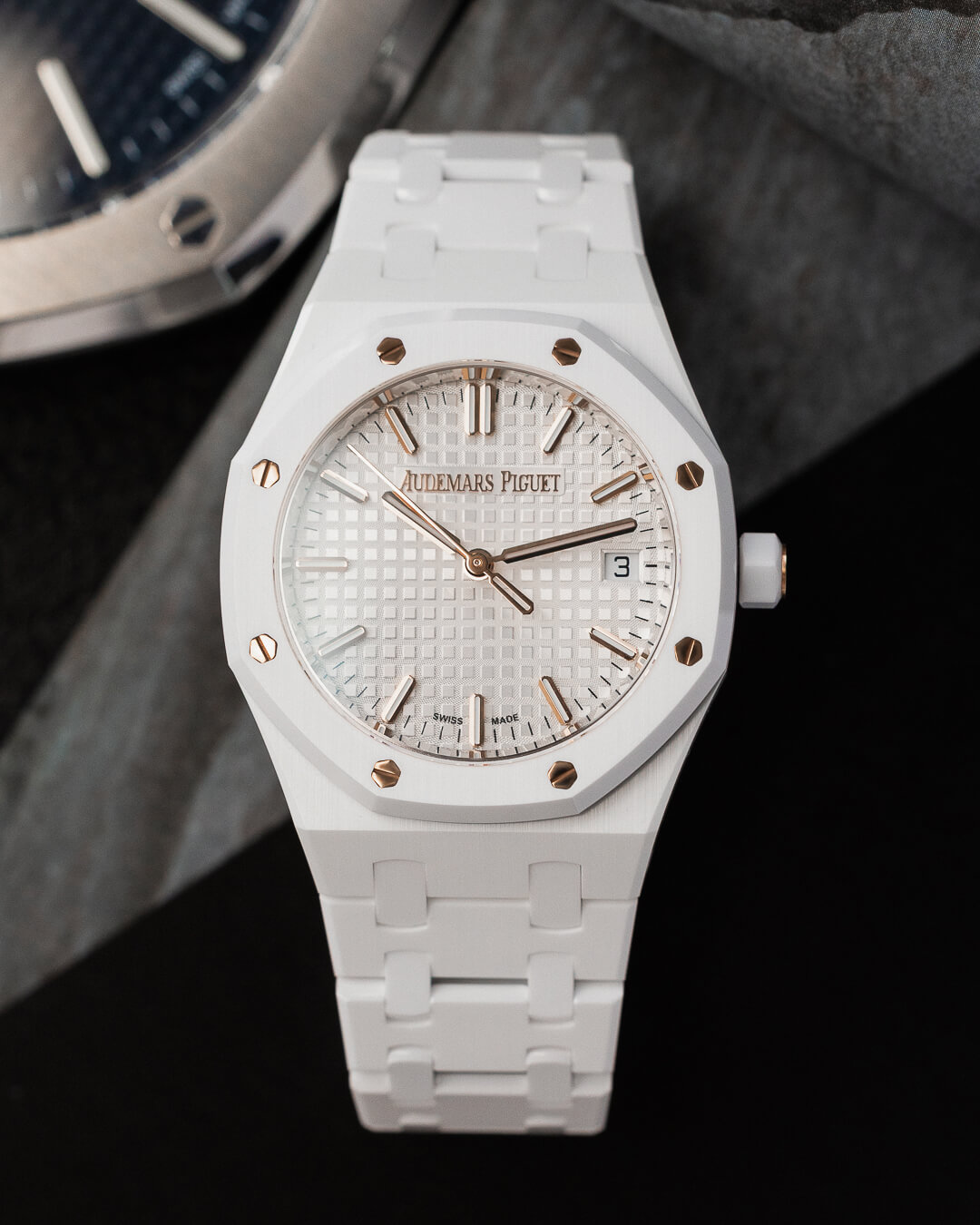 AUDEMARS PIGUET 77350BA WHITE NEW FULL SET