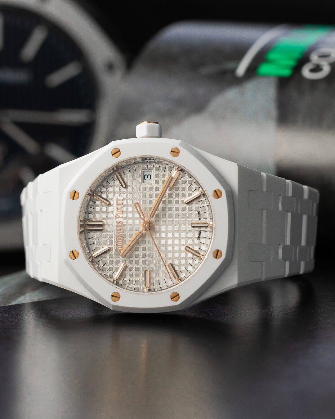 AUDEMARS PIGUET 77350BA WHITE NEW FULL SET - Image 10