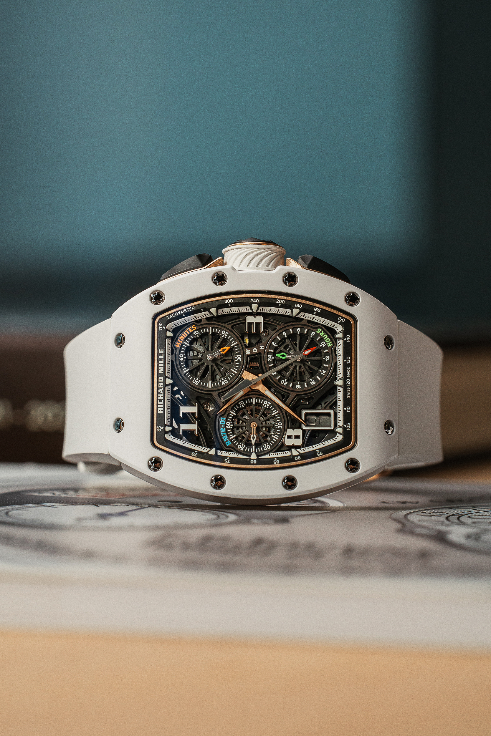 RICHARD MILLE RM 72-01 WHITE CREAMIC NEW FULL SET. - Image 8