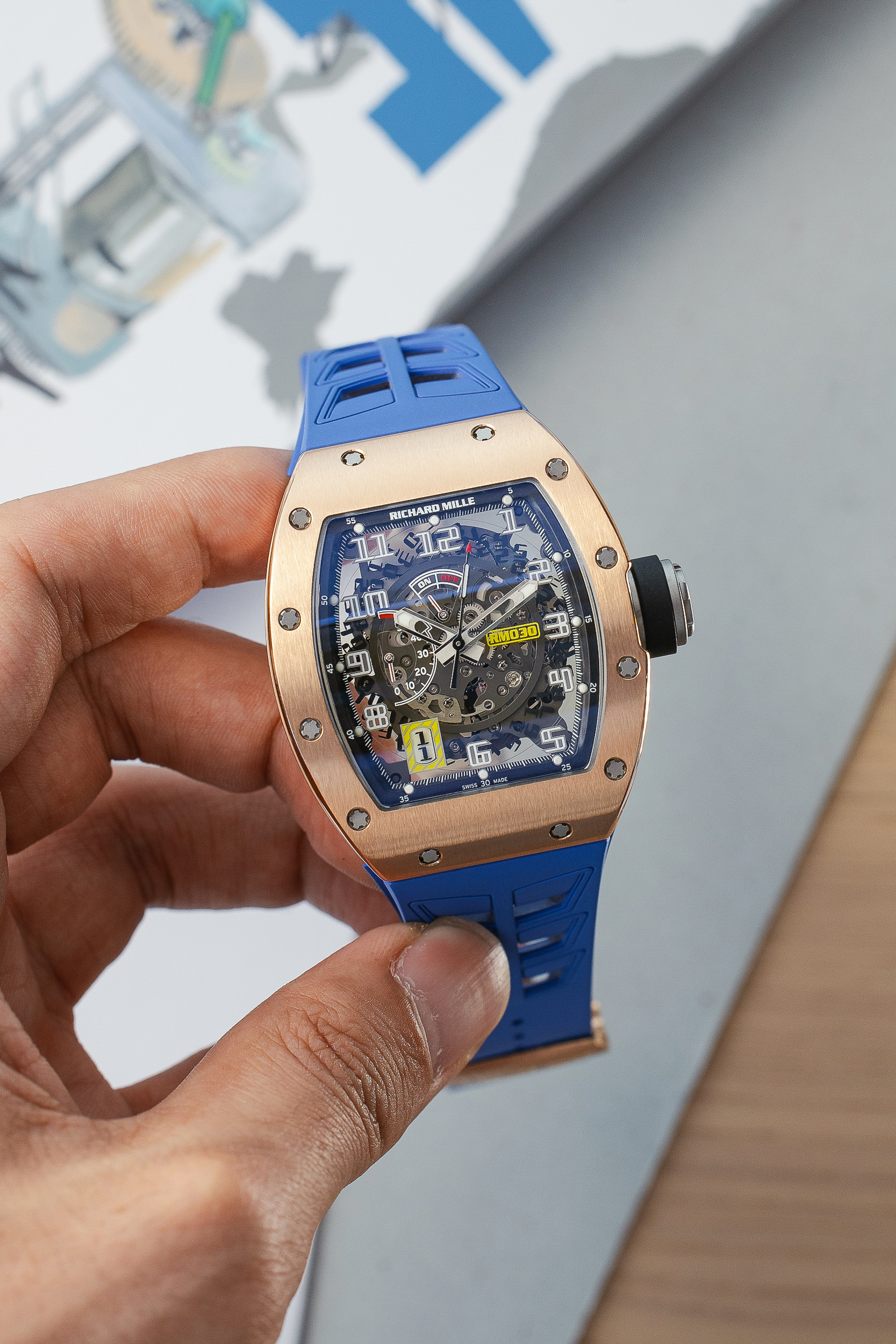RICHARD MILLE RM 030 ROSE GOLD NEW FULL SET - Image 2