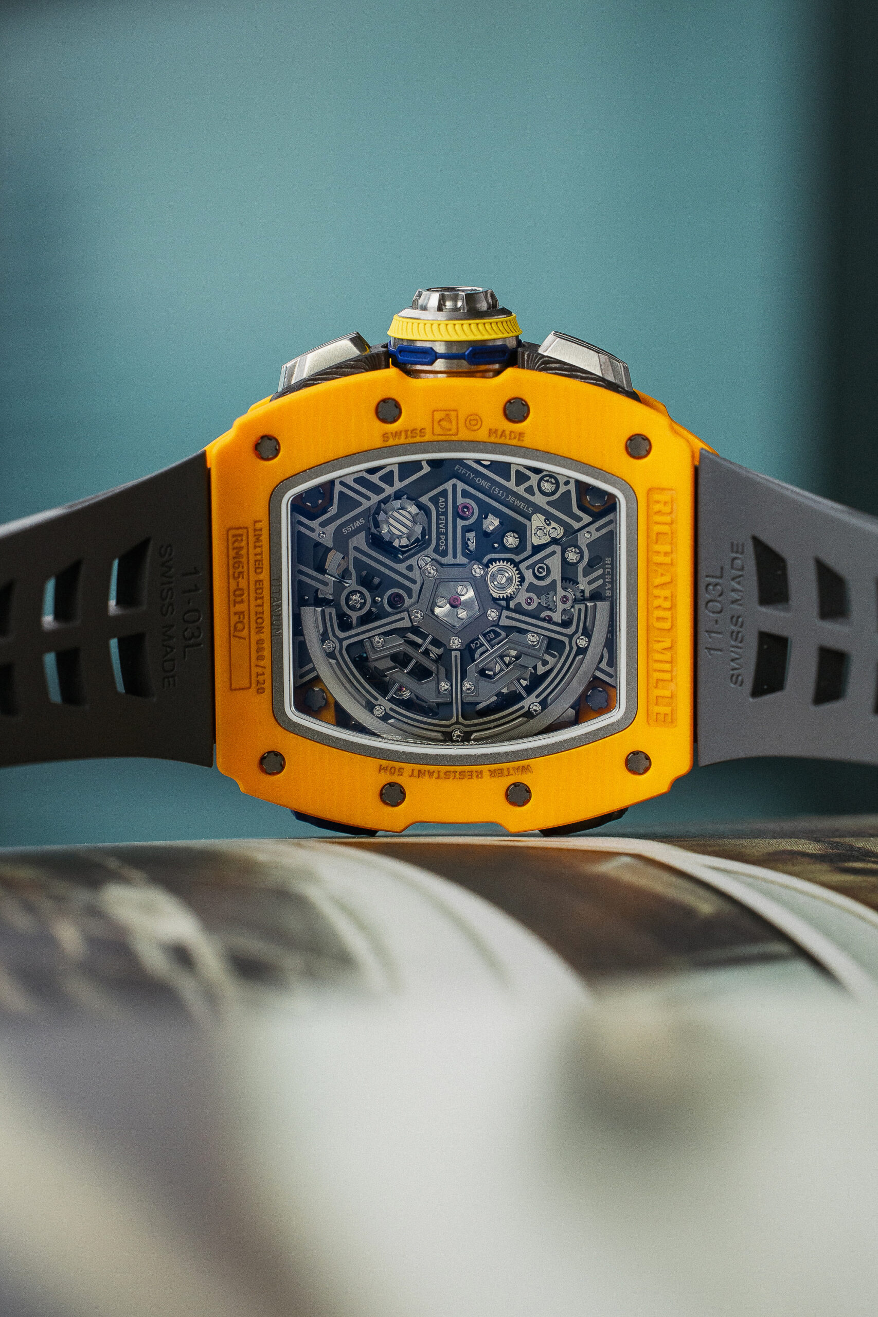 RICHARD MILLE RM 65-01 CA DK-YL NTPT LTD 120 BRAND NEW 2024 FULL SET. - Image 9
