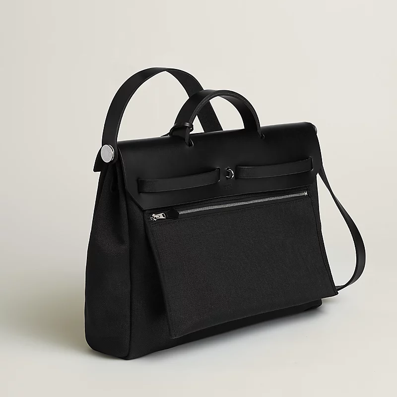 Hermès Birkin Herbag Messenger 39 Bag (Noir) - Image 2