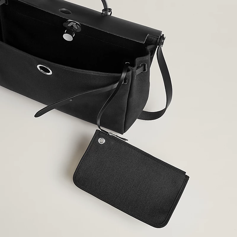 Hermès Birkin Herbag Messenger 39 Bag (Noir) - Image 3