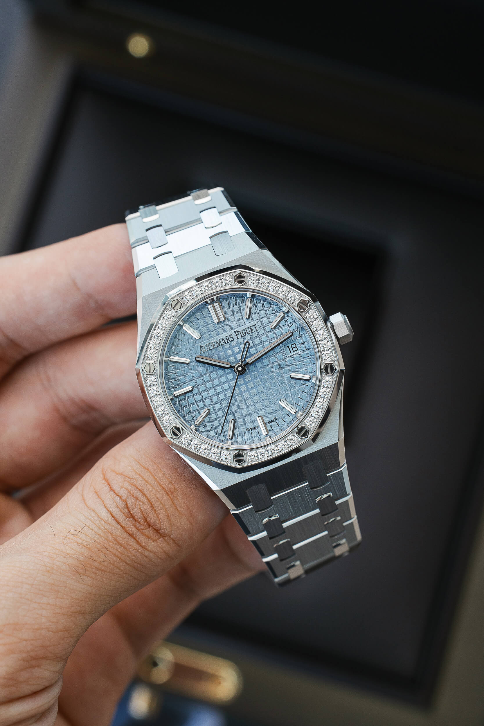 AUDEMARS PIGUET 77451ST ICE BLUE NEW FULL SET - Image 3